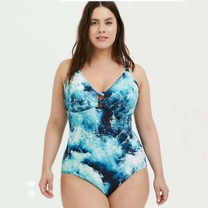 Ocean Lace Back Swimsuit